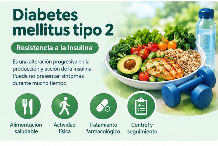 Plato saludable, agua y pesas: resistencia a la insulina y hábitos saludables